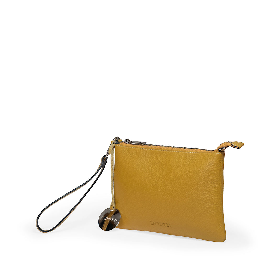 Yellow Endrizzi Borsetta 2-Zipper Crossbody bag