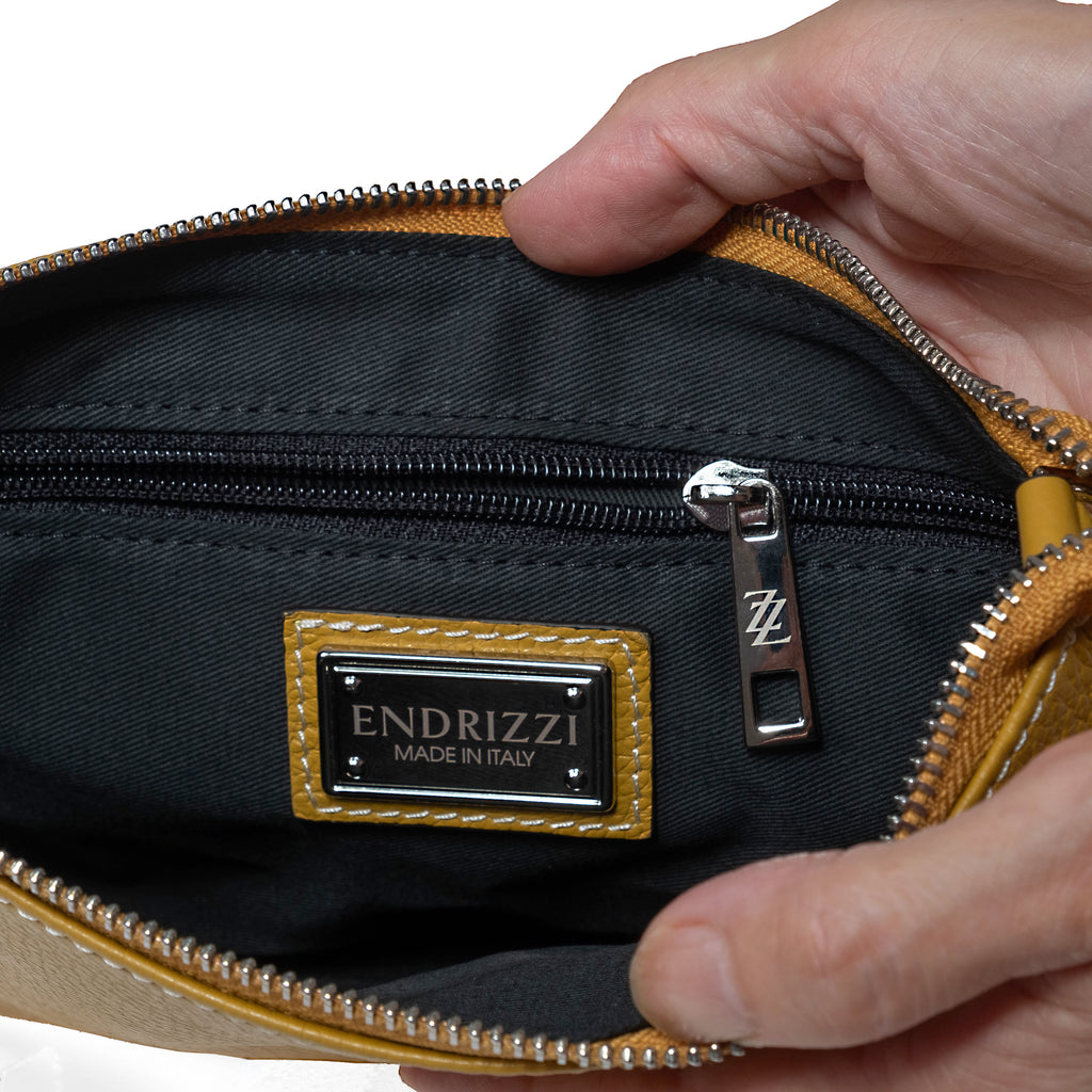 Yellow Endrizzi Borsetta 2-Zipper Crossbody bag