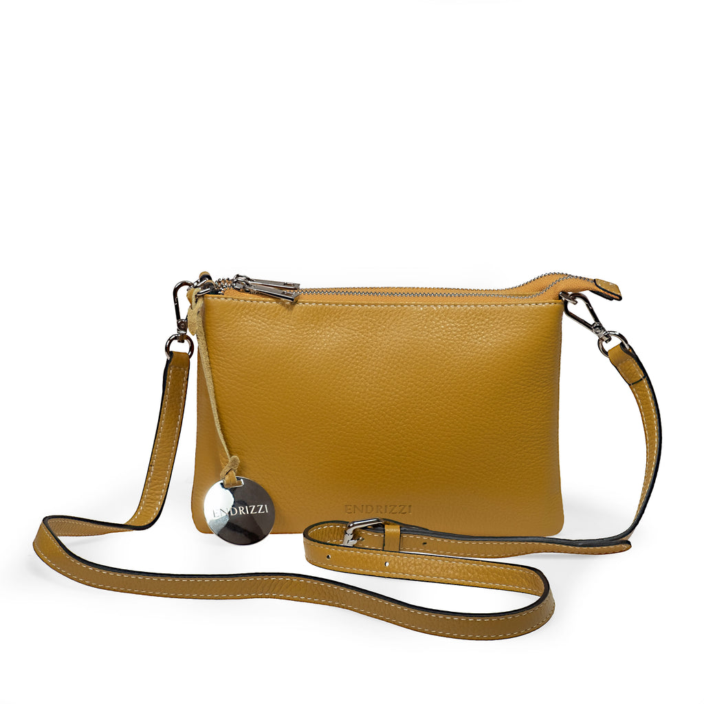 Yellow Endrizzi Borsetta 2-Zipper Crossbody bag