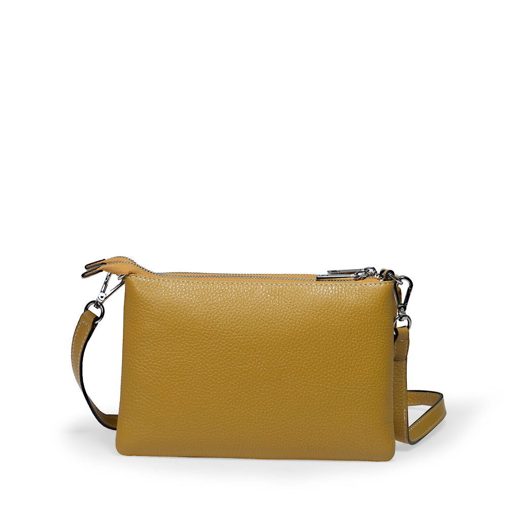 Yellow Endrizzi Borsetta 2-Zipper Crossbody bag
