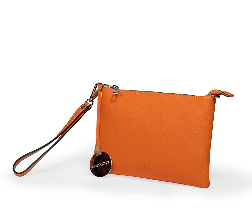 Orange Endrizzi Borsetta 2-zipper crossbody bag