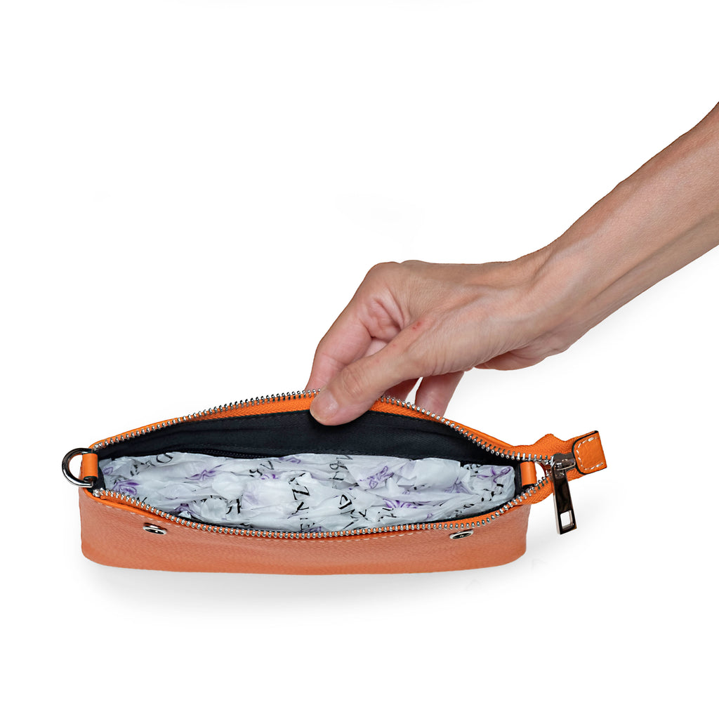 Orange Endrizzi Borsetta 2-zipper crossbody bag