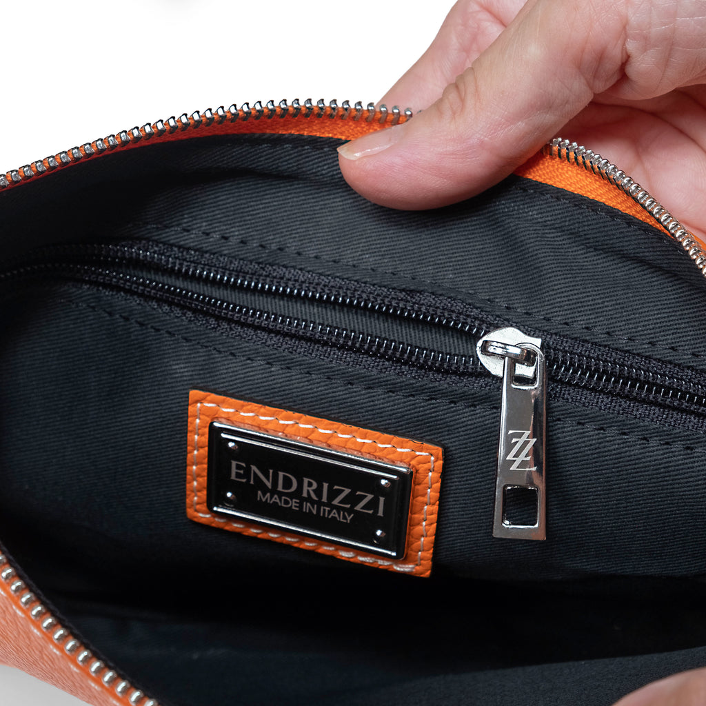 Orange Endrizzi Borsetta 2-zipper crossbody bag