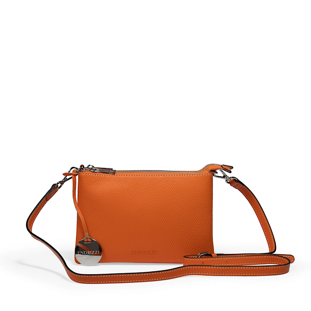 Orange Endrizzi Borsetta 2-zipper crossbody bag