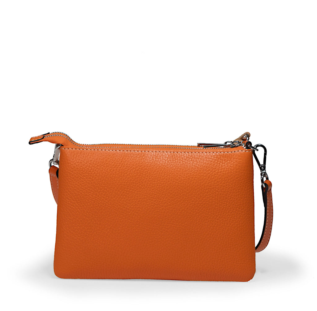 Orange Endrizzi Borsetta 2-zipper crossbody bag